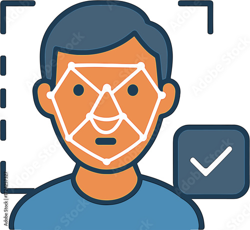 Concept of a facial recognition system
