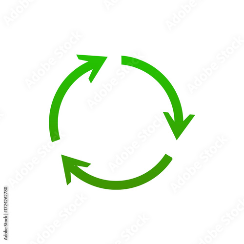 Green recycling symbol icon