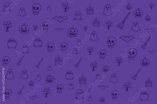 Halloween Vector background pattern