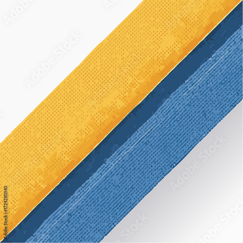 Abstract Diagonal Stripes in Blue and Gold