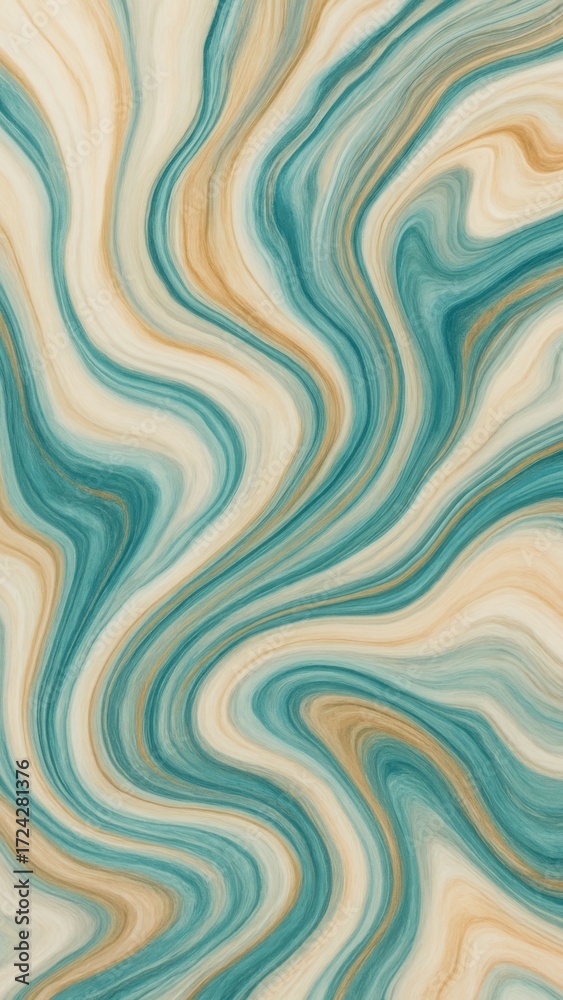 Obraz premium Abstract swirling teal pattern