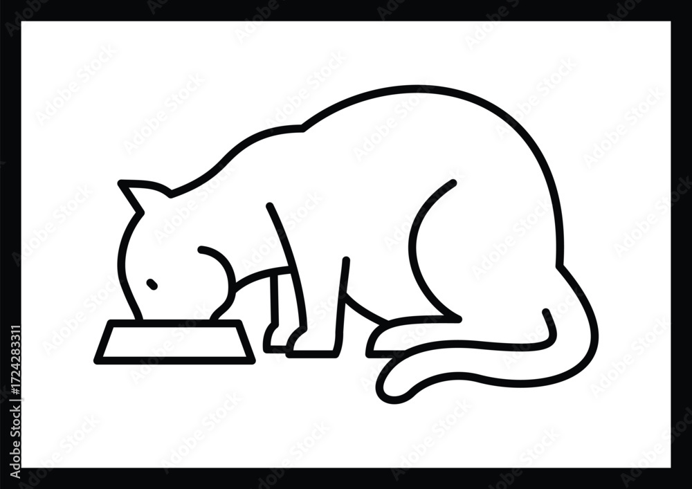 Fototapeta premium cat sketch pictures for kids coloring pages