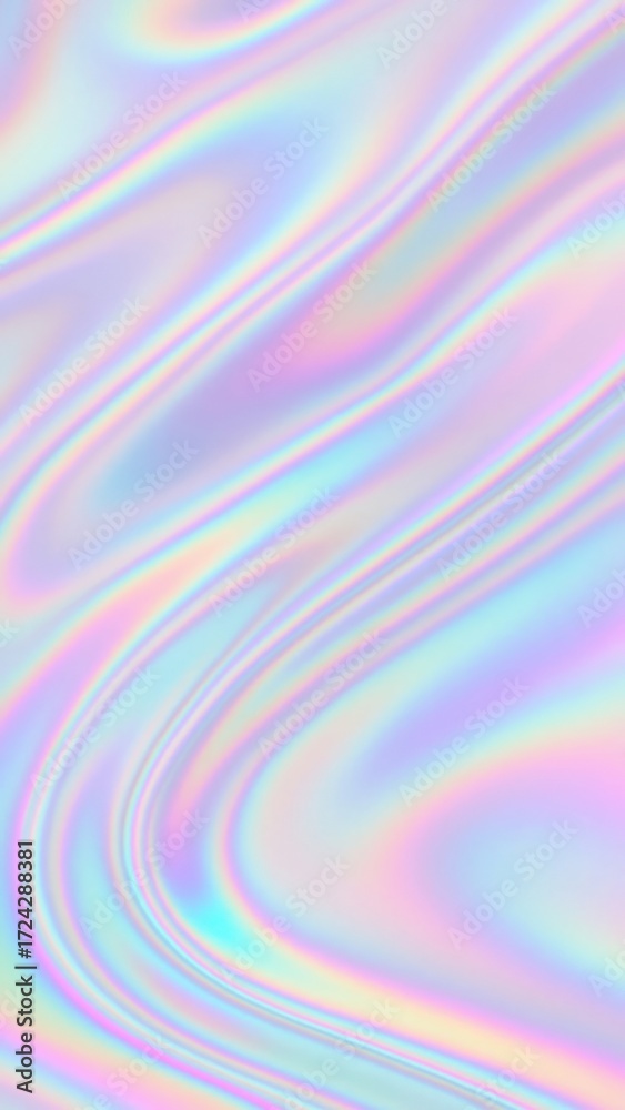 Obraz premium Iridescent pastel abstract waves