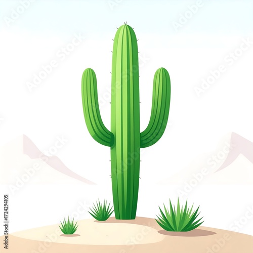 Desert cactus illustration