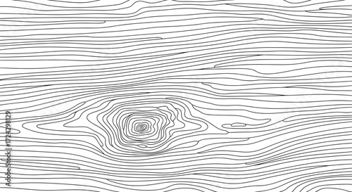 Detailed line drawing showcasing wood grain pattern with prominent knot in the texture design