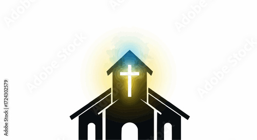Christmas vector 2025 church building christian cross religion faith hope spirituality worship prayer jesus christ divine sanctuary holy place