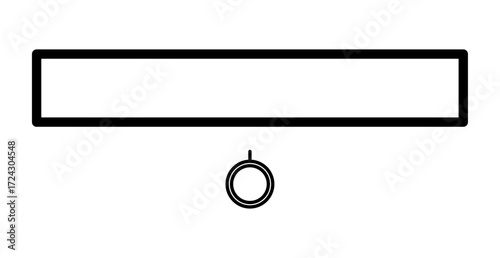 Welt Pocket with Button technical fashion illustration. Flat apparel template front view. Women, men unisex style item CAD mockup isolated on white background