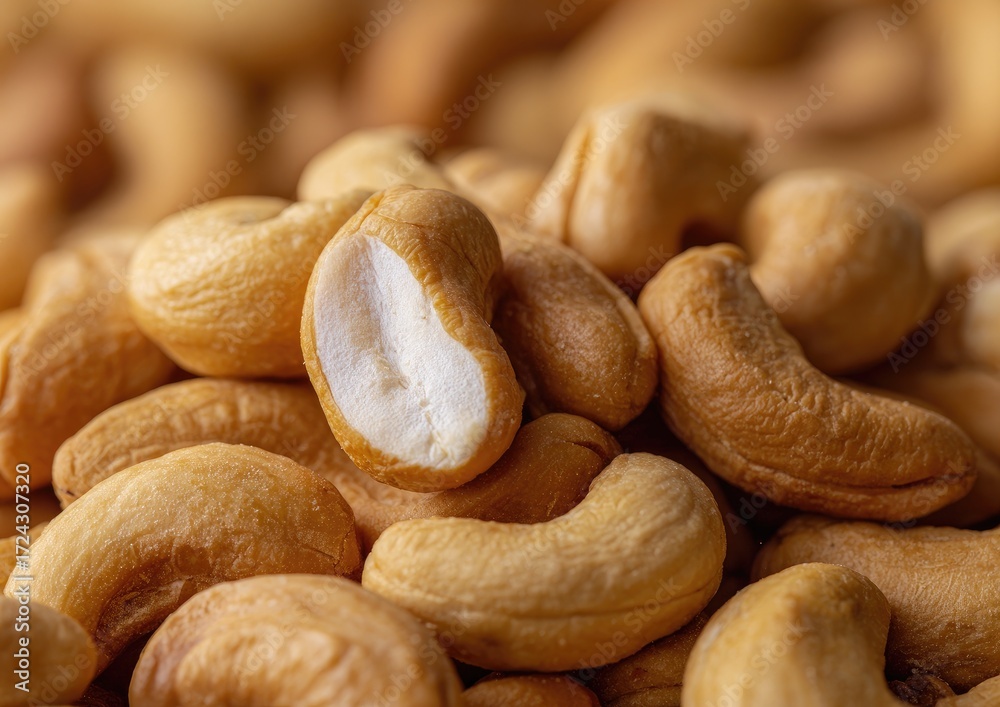 Obraz premium Close-up of roasted cashews