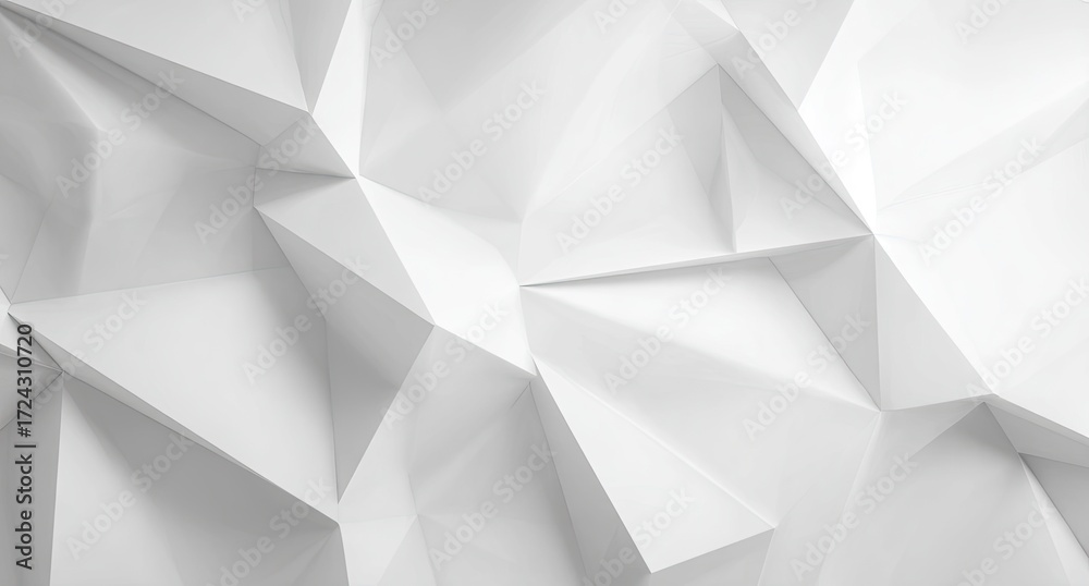 Obraz premium Abstract geometric pattern of white triangles