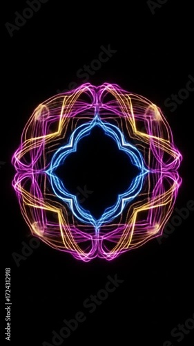 Abstract Colorful Symmetrical Design.