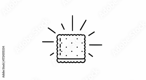Christmas 2025 delicious cracker snack illustration vector image for food blog or recipe website and culinary design project vector