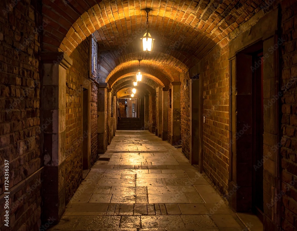 Fototapeta premium Ancient brick passageway