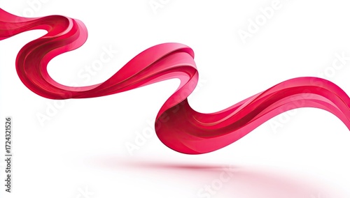 Abstract red ribbon design