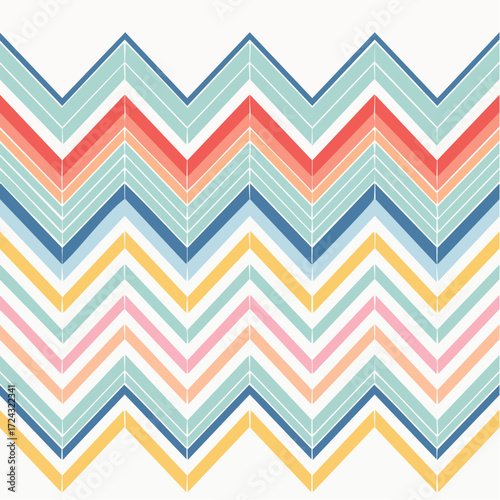 Abstract Pastel Chevron Pattern Background