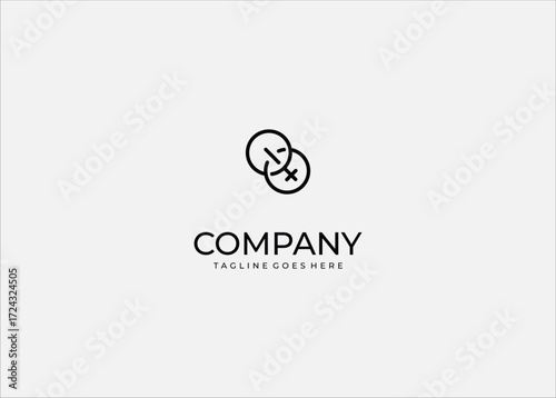 Minimalist male and female gender symbols icon, representing equality, diversity, relationships, sexuality, identity, feminism, health, education, and modern social design concepts.