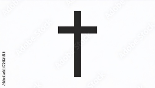 Simple black cross on white background (4)