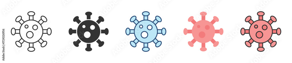 Fototapeta premium Pathology Icon Set Multiple Style Collection