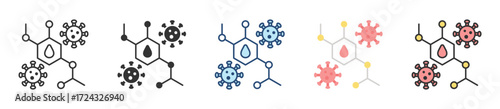 Immunology Icon Set Multiple Style Collection