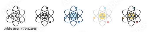 Nuclear Icon Set Multiple Style Collection