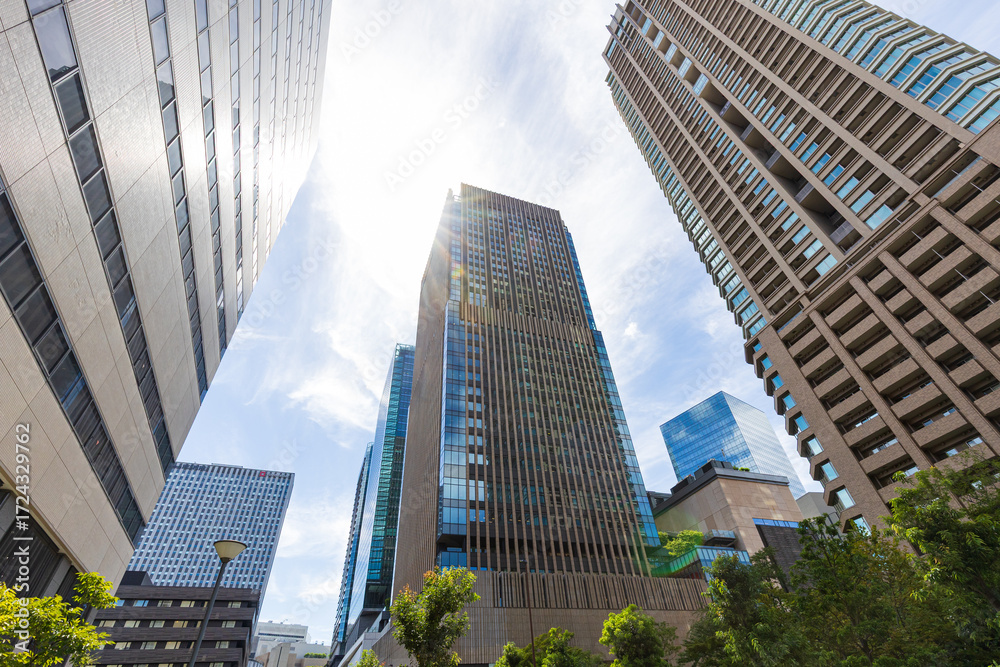 Fototapeta premium 大阪府北区の超高層ビル群