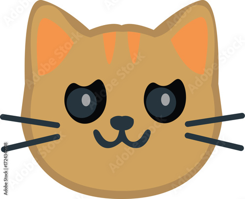 Cute and adorable cat head