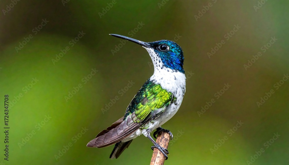 Fototapeta premium Vibrant hummingbird perched on branch