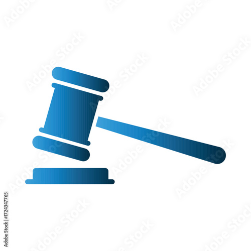 Law hammer icon design template