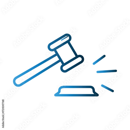 Law hammer icon design template