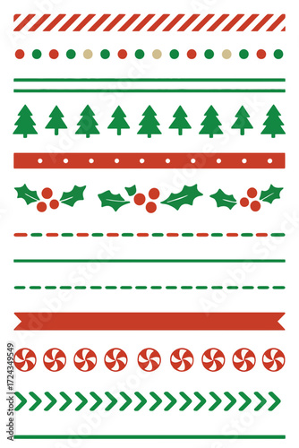 Christmas Holiday Divider Collection Vector
