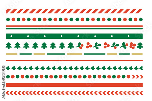 Christmas Holiday Divider Collection Vector
