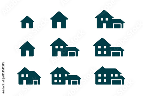 Vector Home and House Icon Set
