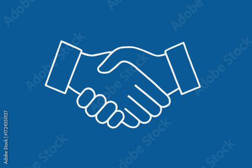 Vector Handshake Line Icon