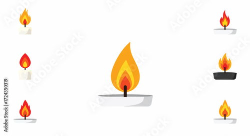 Burning candles provide warm light and ambiance in a dark room, creating a peaceful and relaxing atmosphere perfect for meditation or a quiet evening at home.