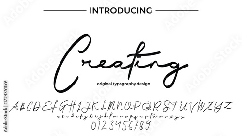 Creating - Elegant Script Font for Smooth Handwritten Design and Creative Typography