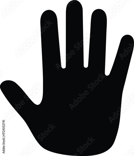 Black Silhouette of a Hand