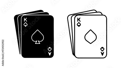 Two King Playing Cards Spade and Diamond Suits.