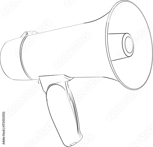 Handheld Megaphone Loudspeaker for Public Announcements