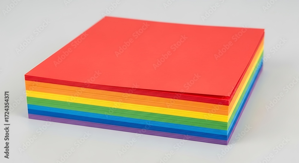 Fototapeta premium Rainbow Paper Stack. (1)