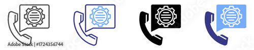 assistance call icon set multiple style
