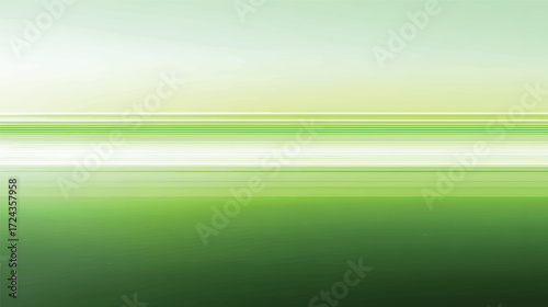 Abstract white and green gradient with horizontal lines and light flare texture.