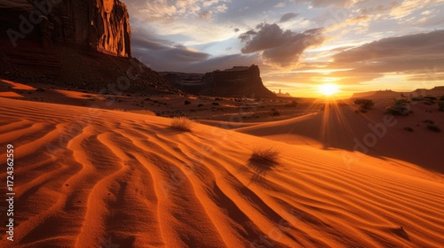 Colorful Sky Landscapes: Morning Sunrise Clouds, Evening Dusk Hills & Red/Orange Sunset Desert Beauty