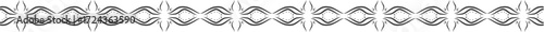 Floral border. Border lines with floral texture