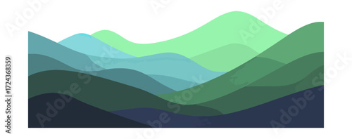 Abstract mountain range illustration