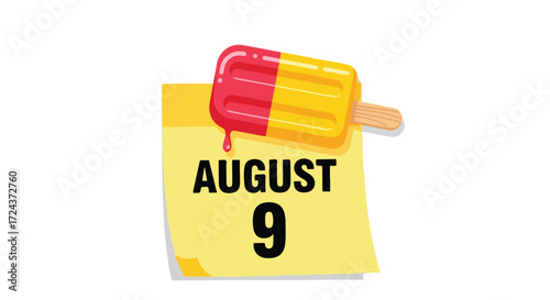 Celebrating National Book Lovers Day: Popsicle on August 9th Calendar Page Represents Summer Reads and Sweet Moments