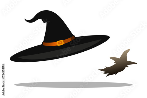 A mysterious haunted library illustration featuring enchanted books flying like bats in the moonlit night. Perfect for Halloween backgrounds, spooky party invitations, eerie posters, gothic fantasy ar