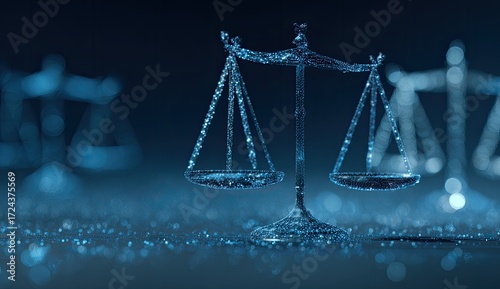 Abstract digital scales of justice (3)
