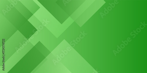 Abstract green gradient hexagon shapes in green background. Green square image design.