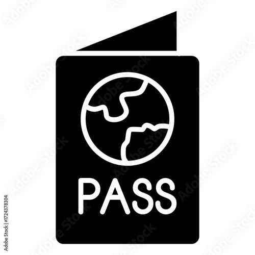 Passport Glyph Icon