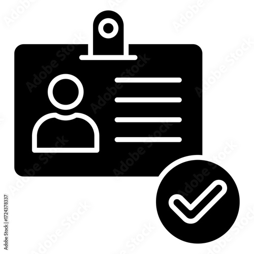 Id Card Glyph Icon