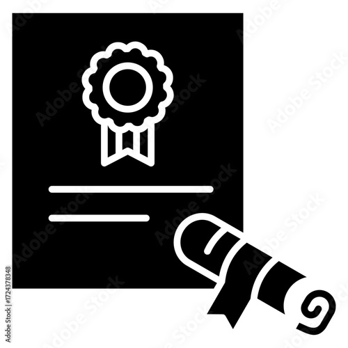 Power Of Attorney Glyph Icon